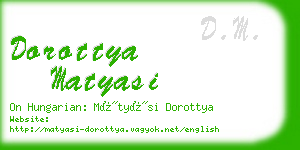 dorottya matyasi business card